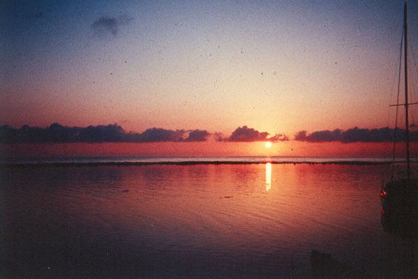 Sunrise over the Belize Barrier Reef. Where do you want to start you day?